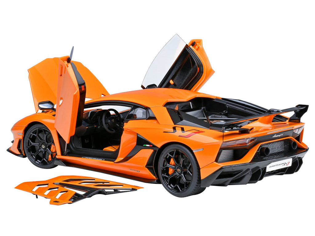 Lamborghini Aventador SVJ Arancio Atlas Pearl Orange 1/18 Model Car by Autoart-1
