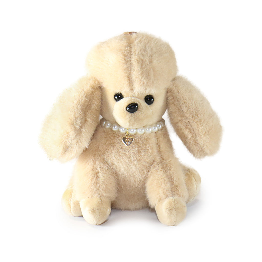 5-Inch Cream Color Chérie Poodle with Pearl Necklace-0