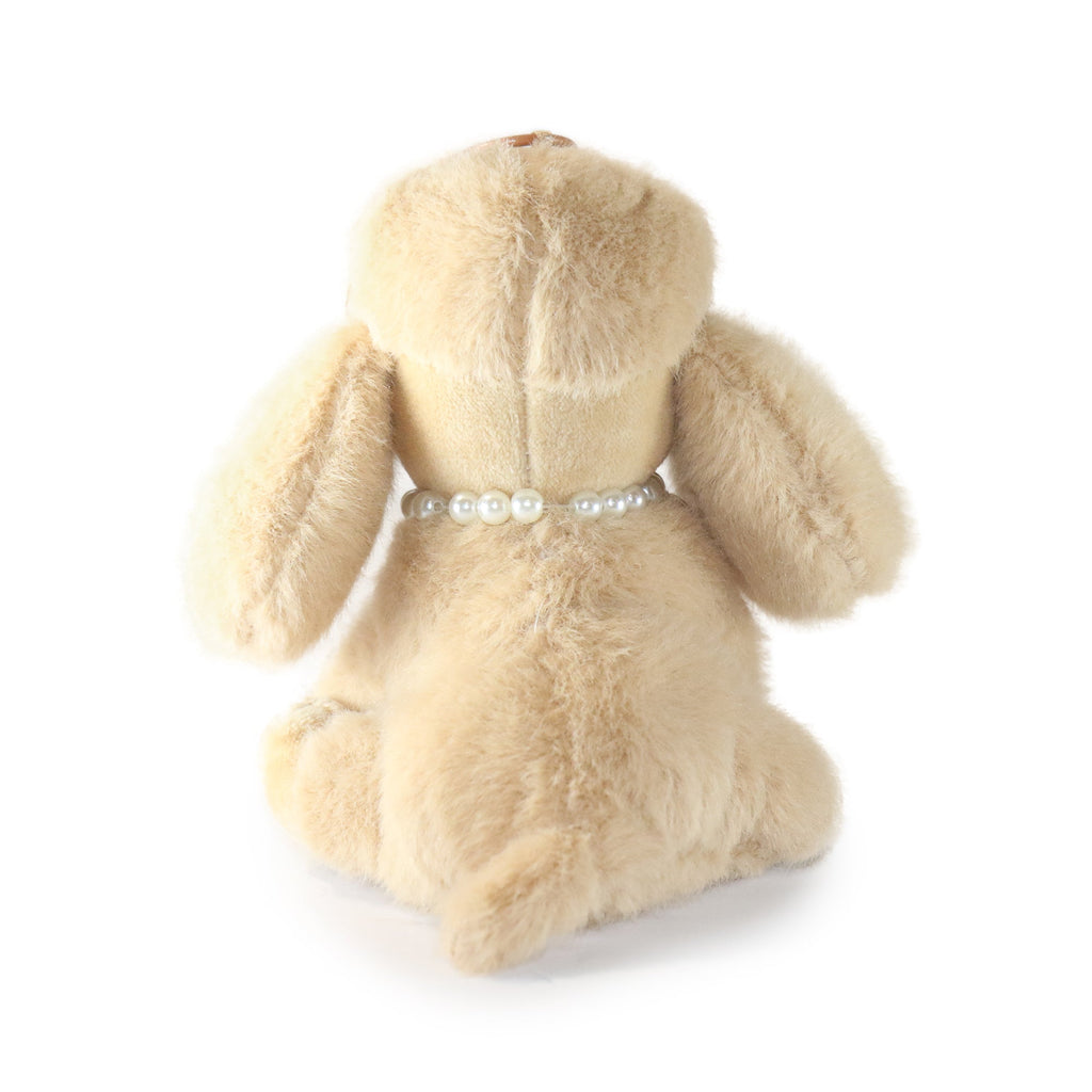 5-Inch Cream Color Chérie Poodle with Pearl Necklace-2