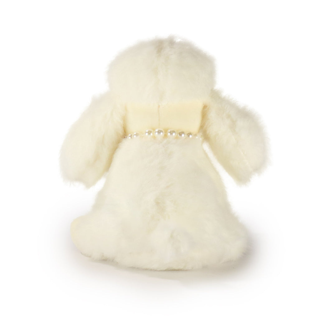 5-Inch Cream Color Chérie Poodle with Pearl Necklace-4