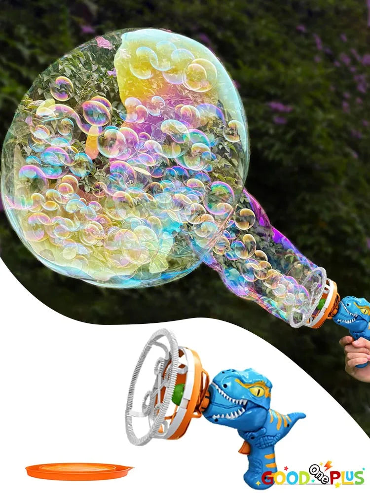 Electric Bubble Gun Dinosaur Bubble Machine for Kids Gift