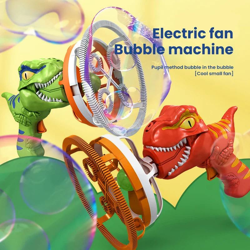 Electric Bubble Gun Dinosaur Bubble Machine for Kids Gift