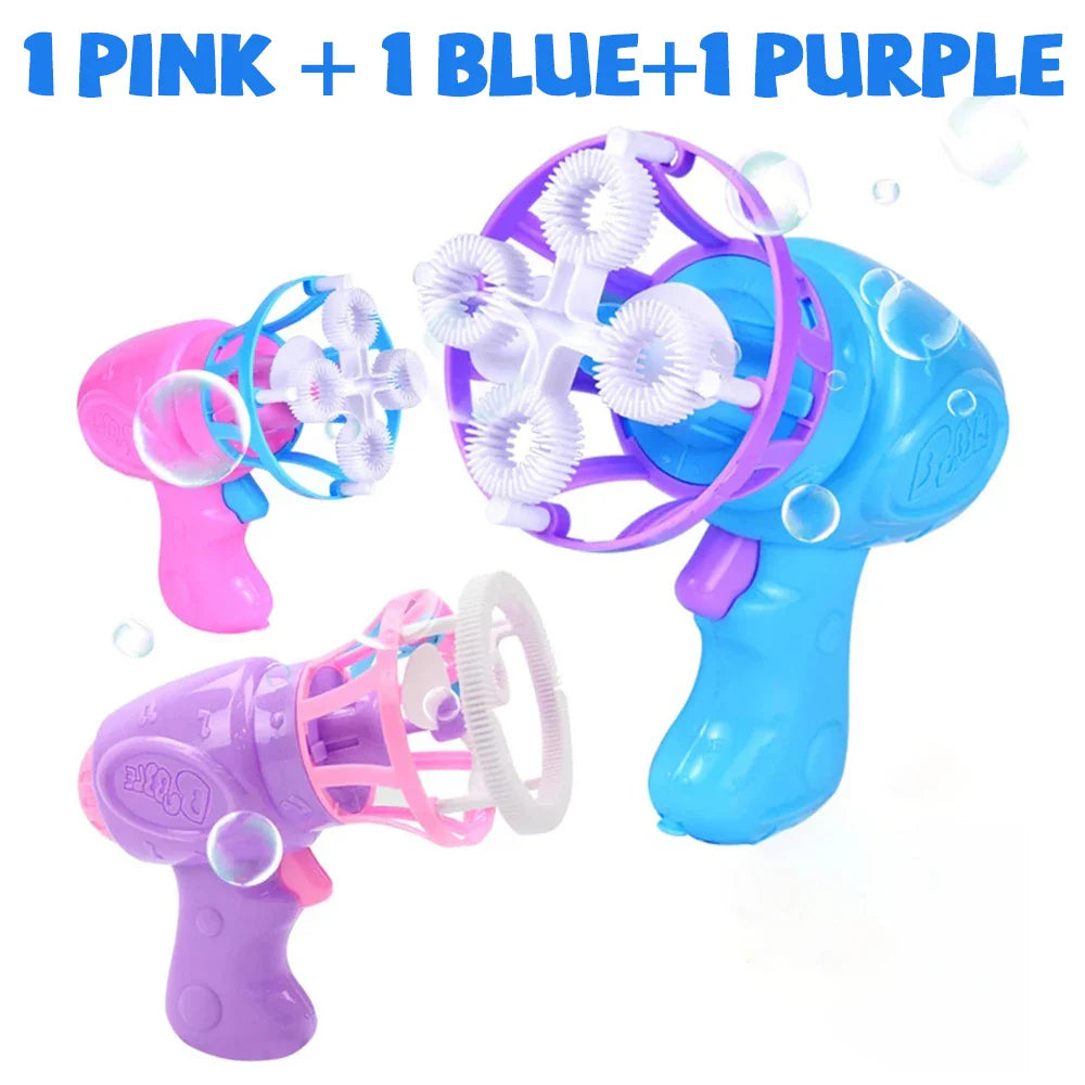 Electric Bubble Gun Dinosaur Bubble Machine for Kids Gift