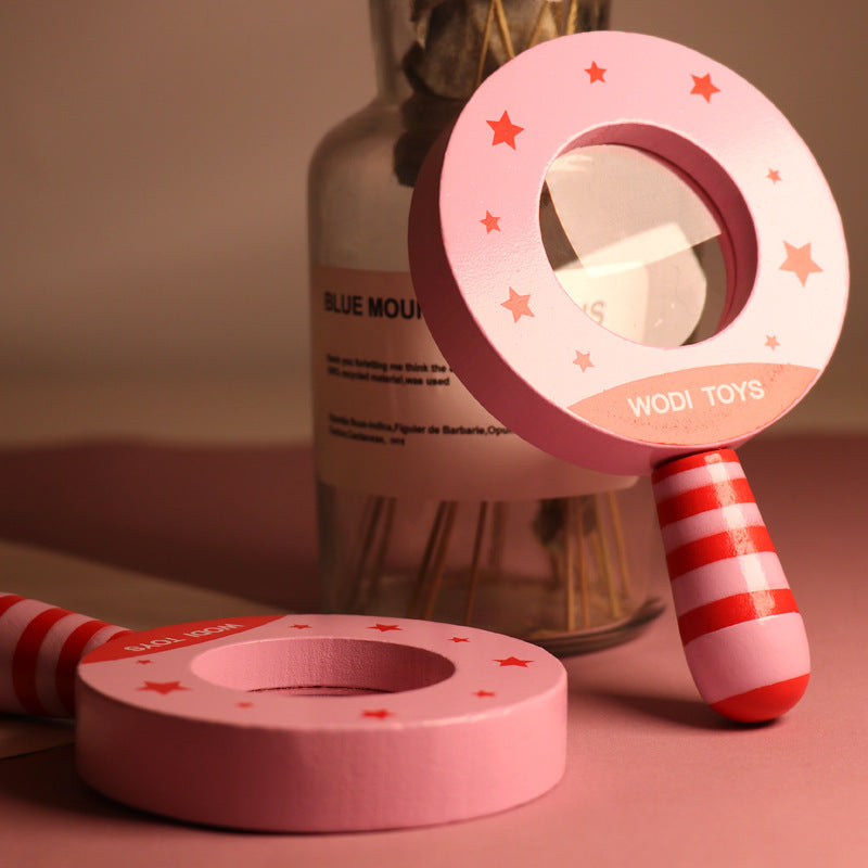 Exploration Magnifying Glass Wooden Toy for Kids, Science Educational Gift