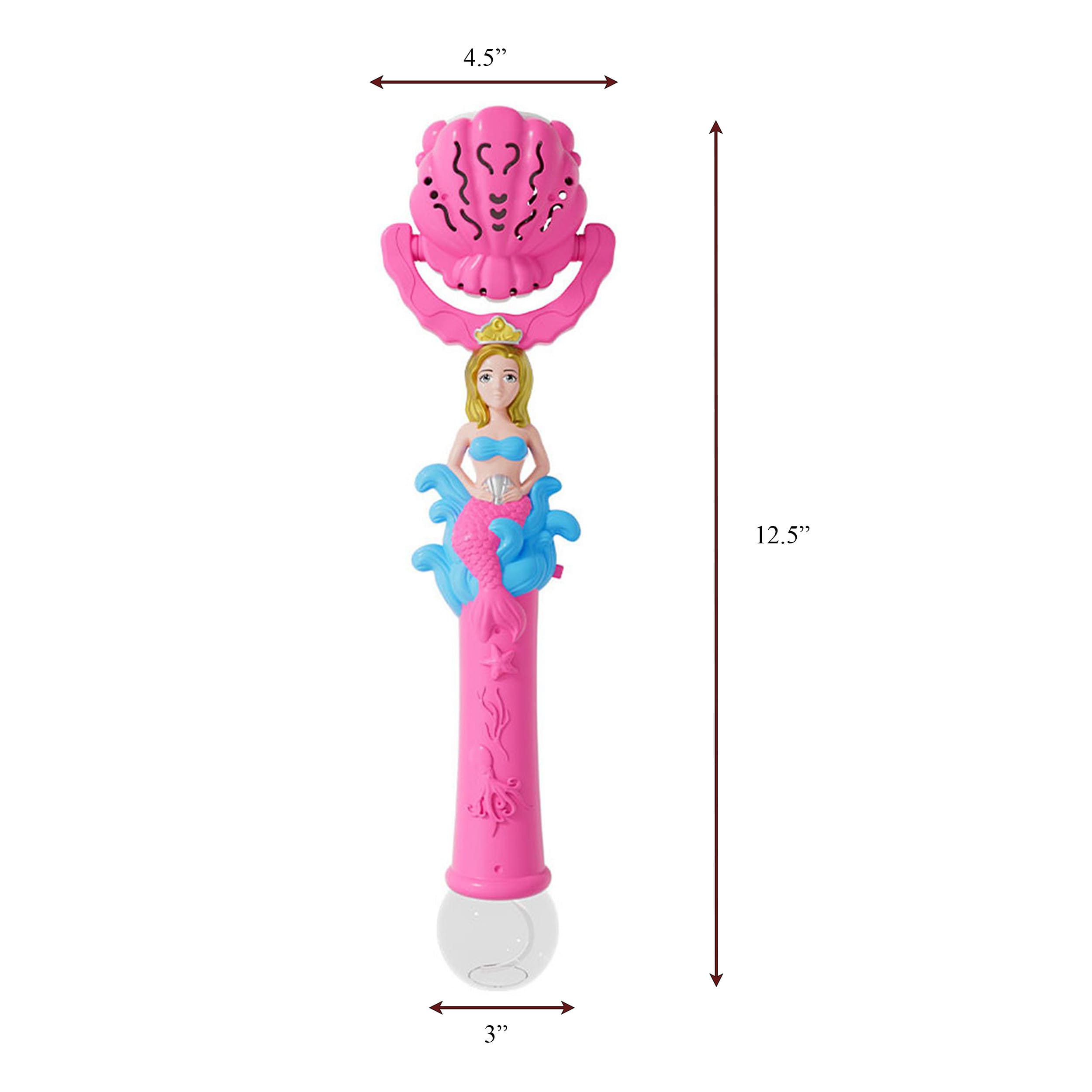 Light Up Seashell Mermaid Bubble Wand