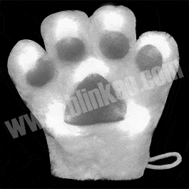 White Plush LED Paw Glove