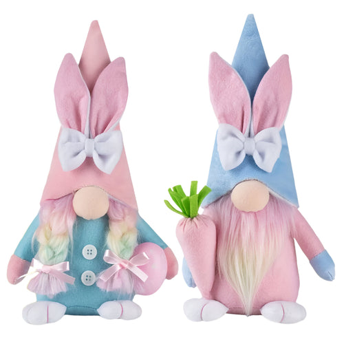 2-Pack Easter Gnome Plush Toys Set-0