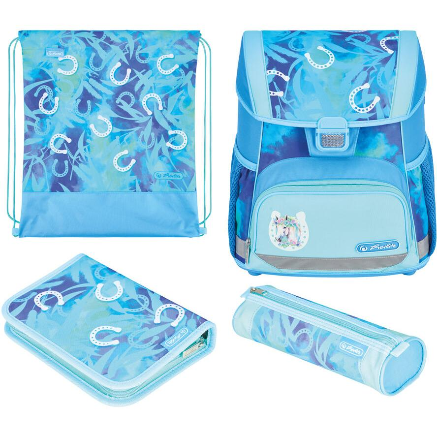 Herlitz Loop Plus Lucky Horse Iskola táska szett - Kék mintás (50049028)